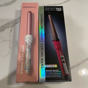 New! FoxyBae and Conair Rose Gold curling wand Big & Small curls